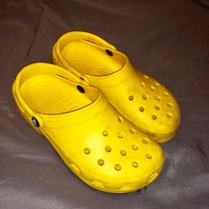 yellow crocs!